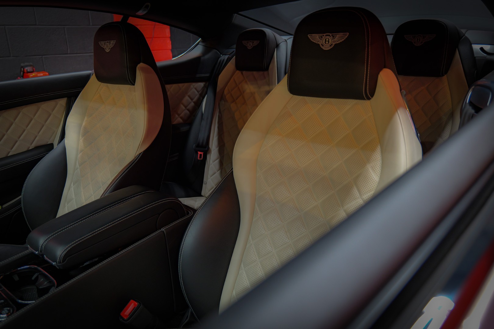 Custom leather vehicle interior detailing